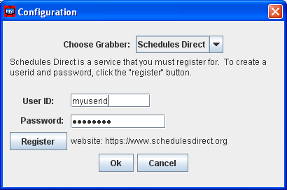 MyTelly Configuration Dialog MyTelly Configuration Dialog